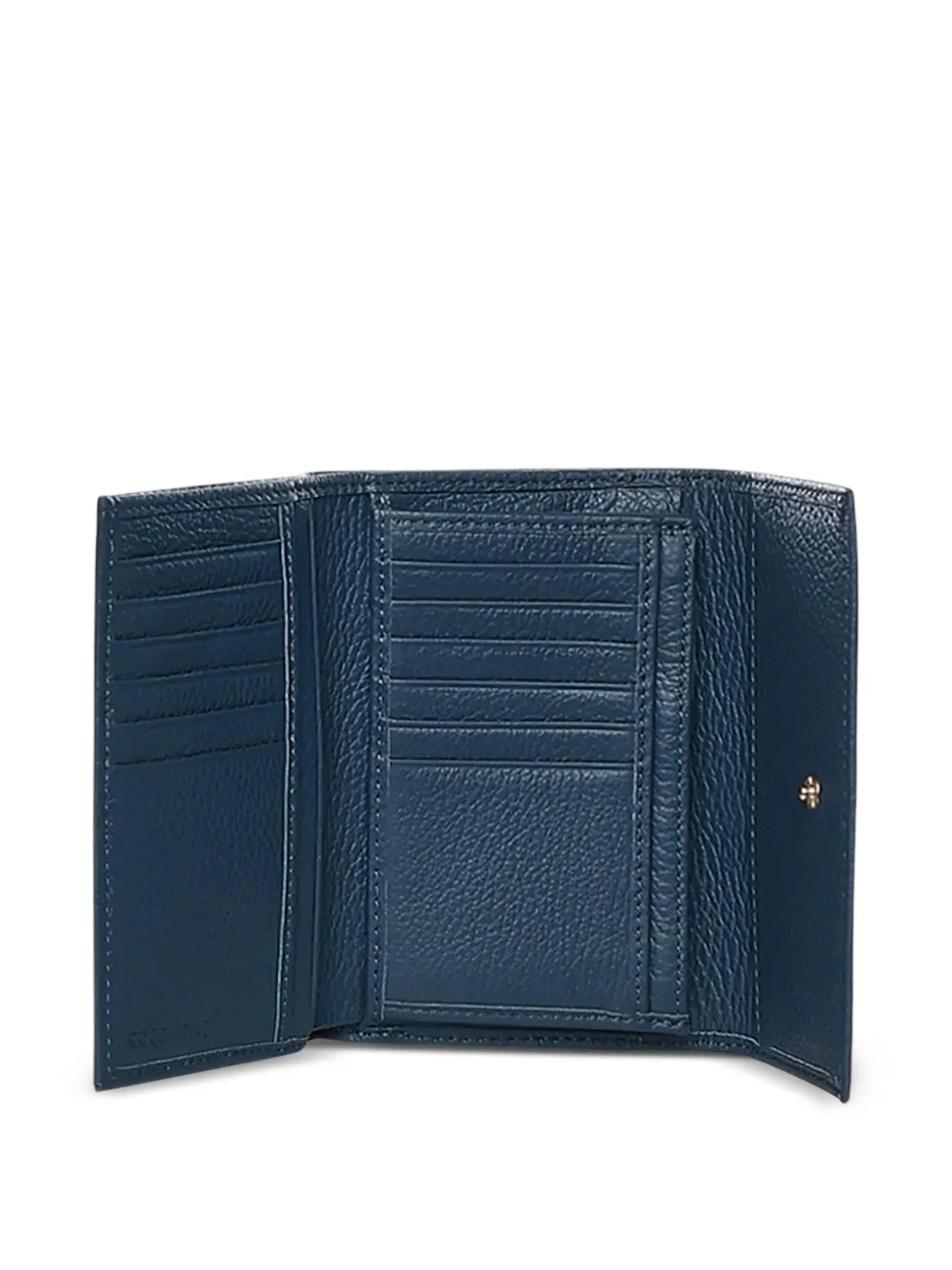 Coccinelle Leren portemonnee met logoplakkaat Blauw