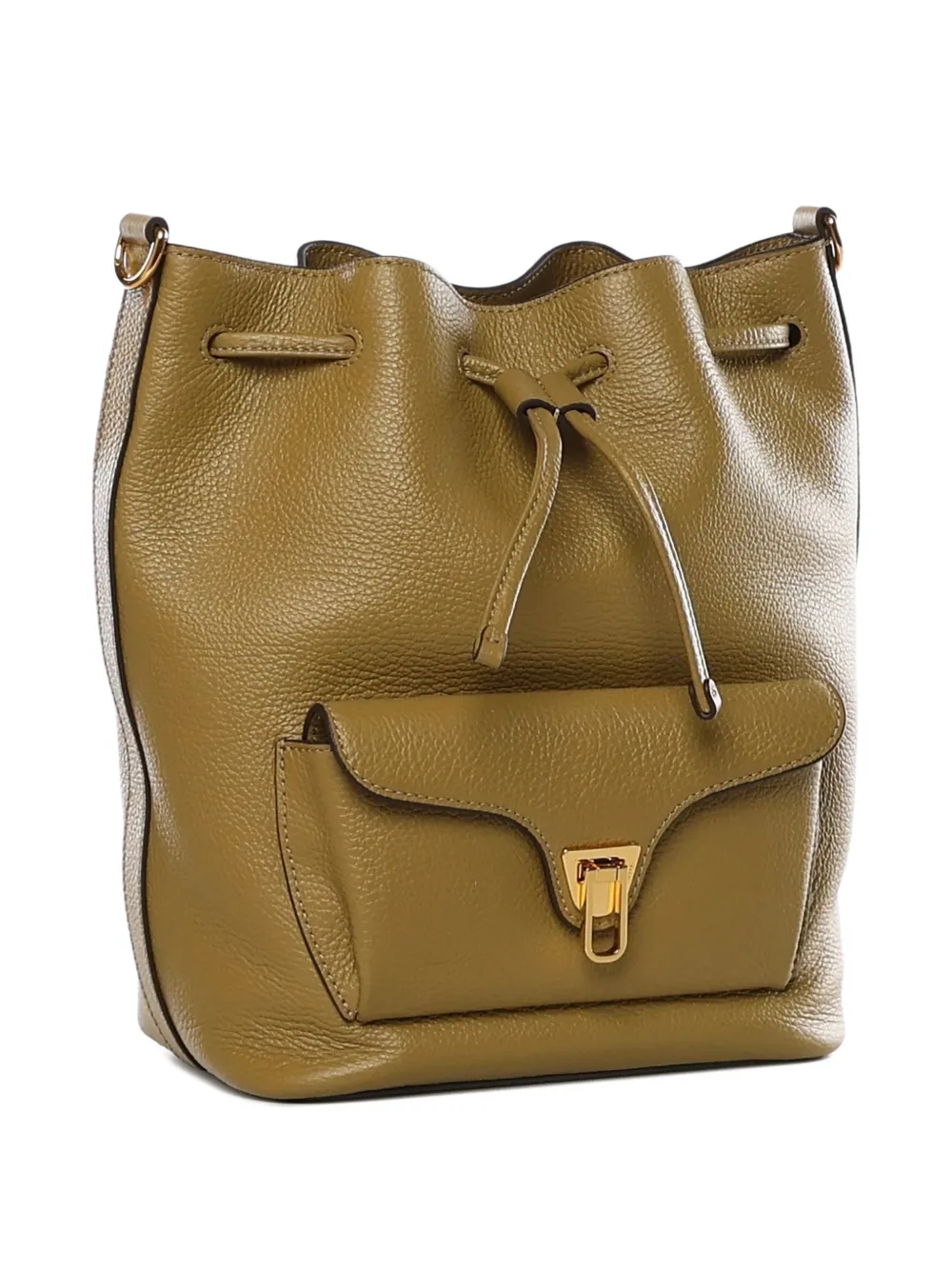 Coccinelle Beat Generation leren bucket-tas met trekkoord Groen