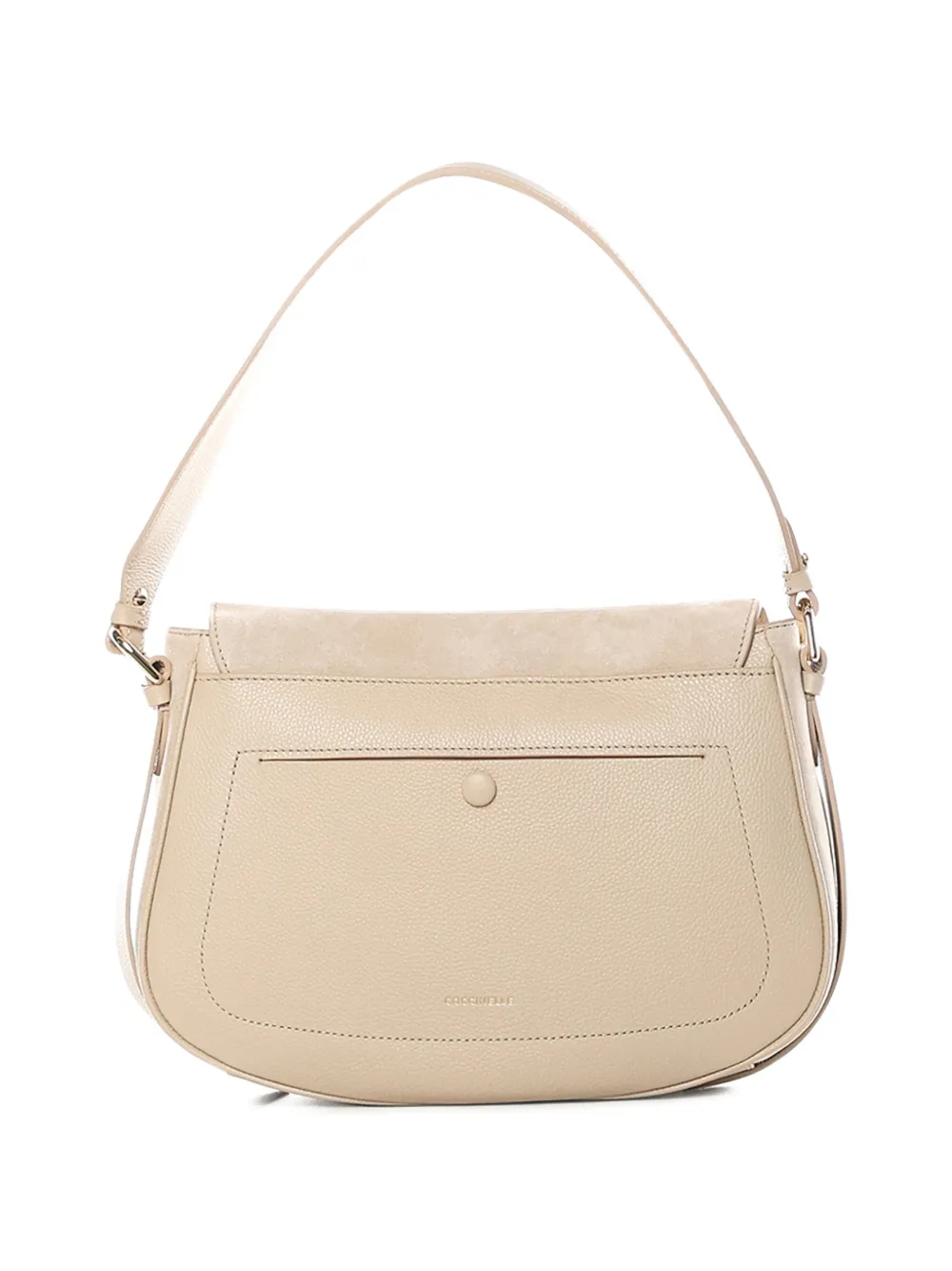 Coccinelle large Mavery leather shoulder bag - Beige