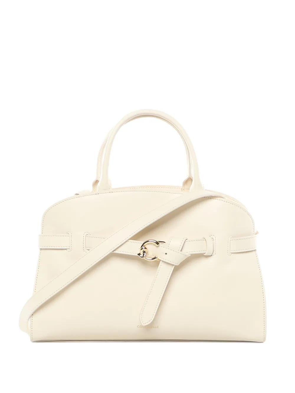 Coccinelle buckle-strap tote bag - Bianco