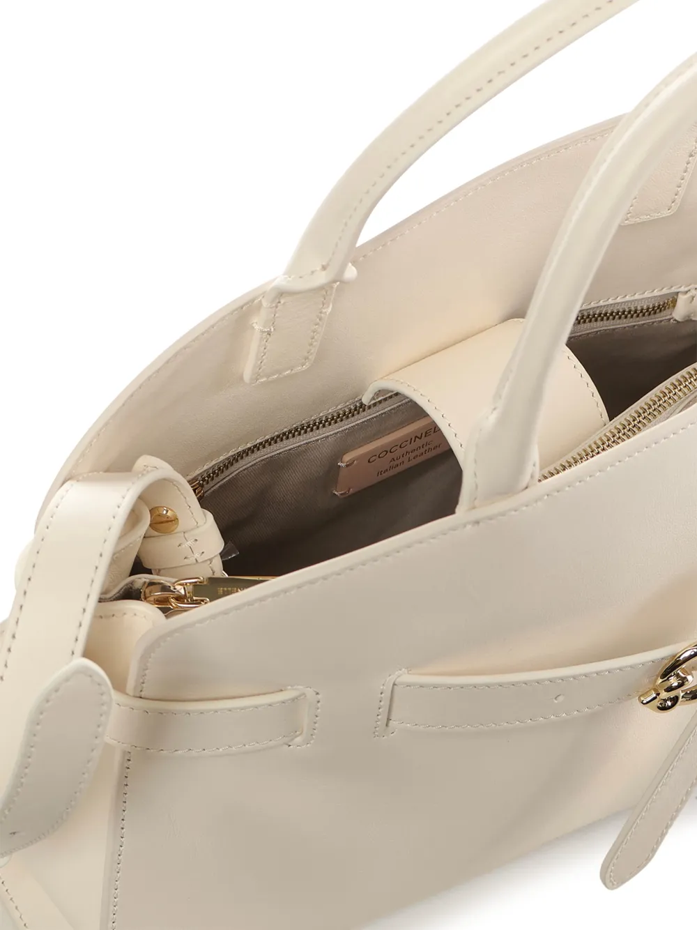Coccinelle Shopper met gespband Wit