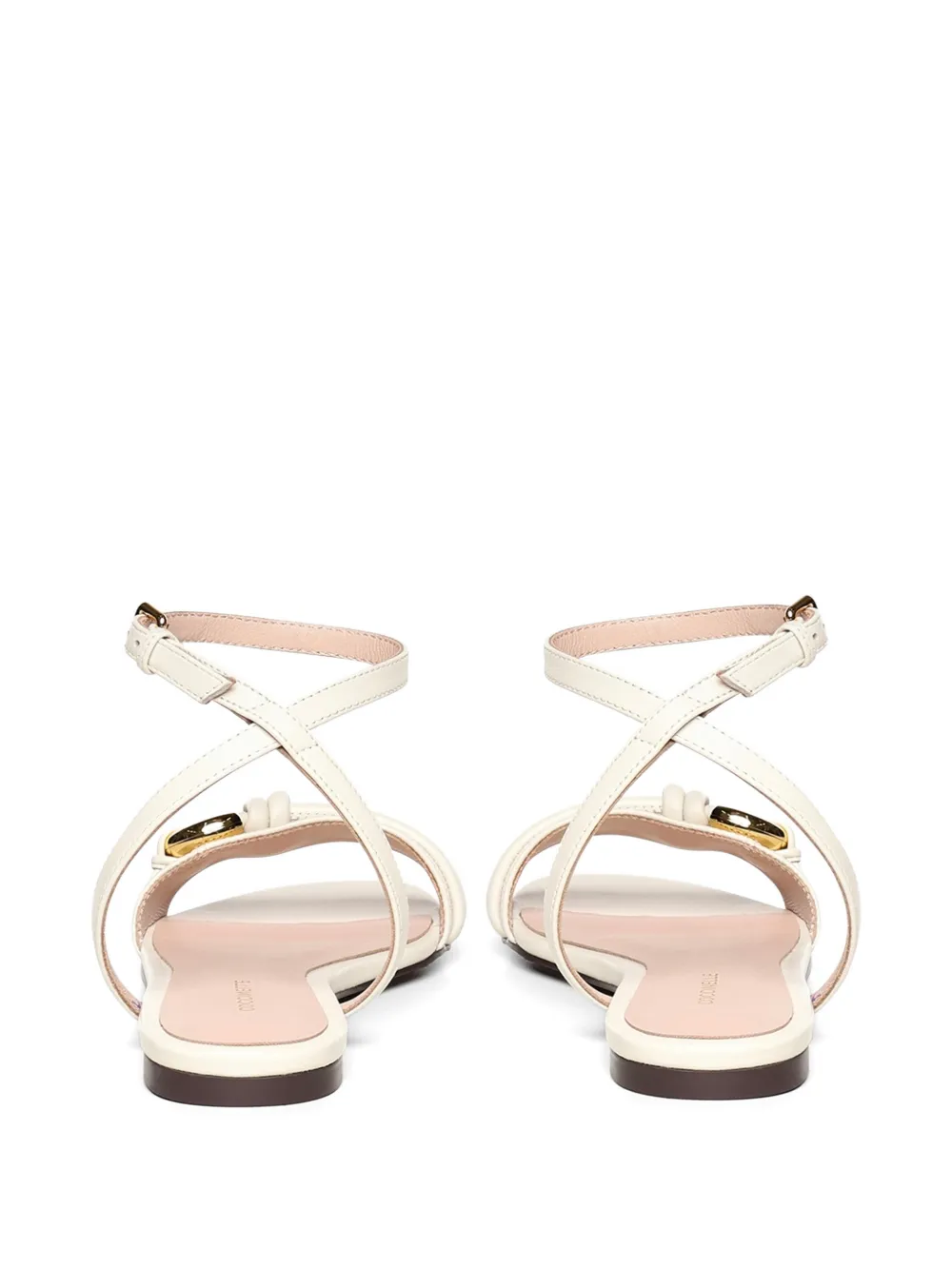 Coccinelle Leren sandalen met gesp Beige