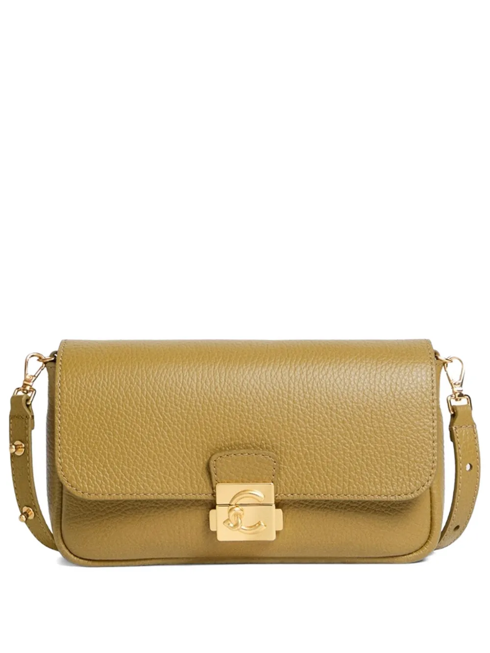 Coccinelle mini C-Me Lock leather shoulder bag - Verde