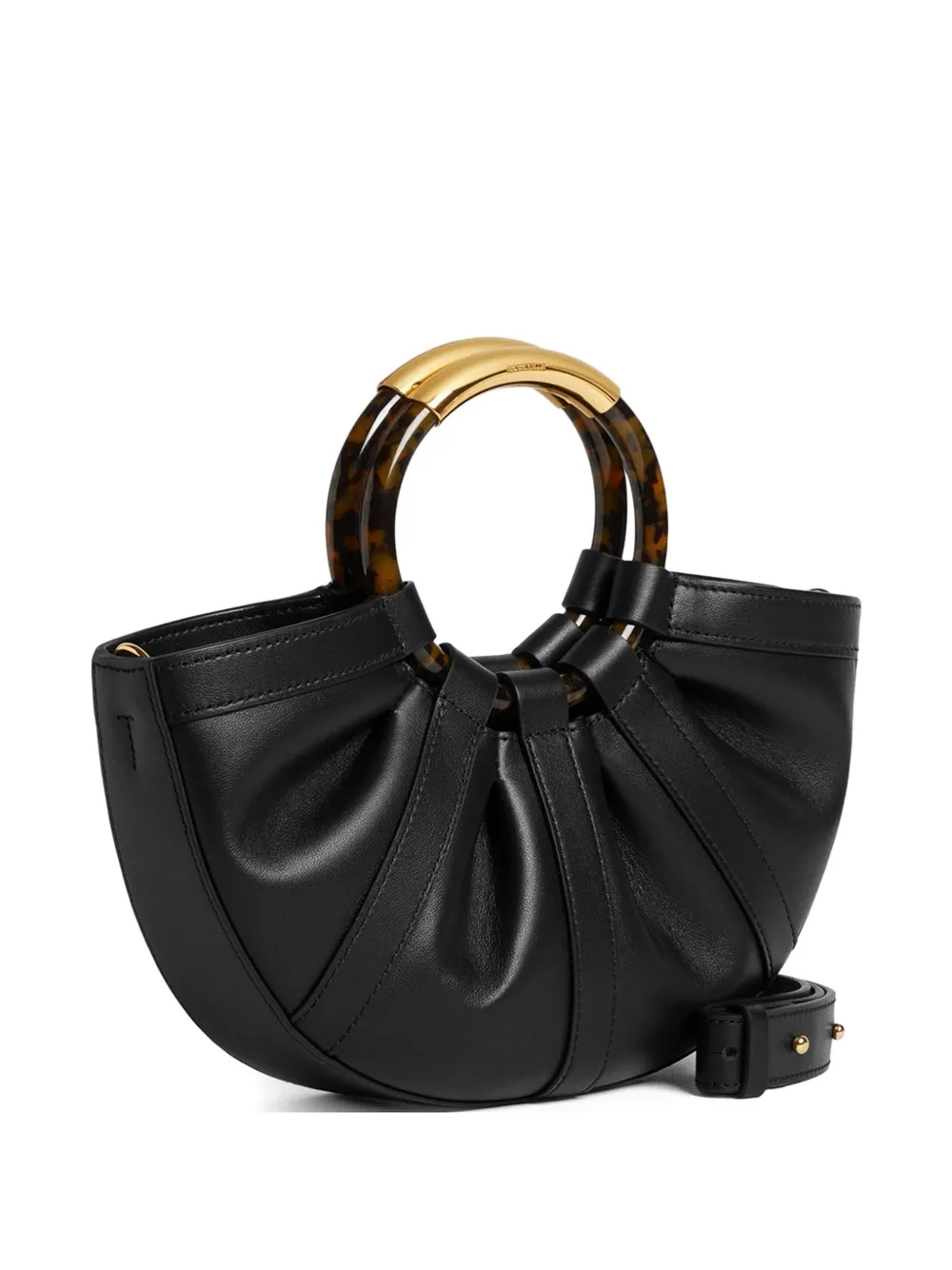 Coccinelle medium Shel round-handle tote bag - Nero