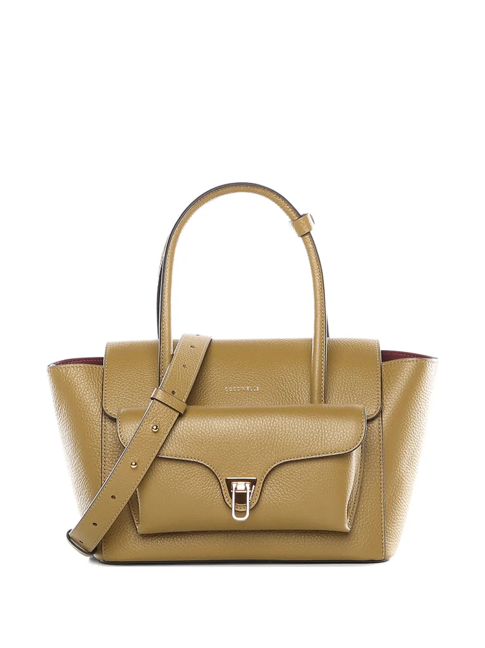 Coccinelle medium front-pocket tote bag - Toni neutri
