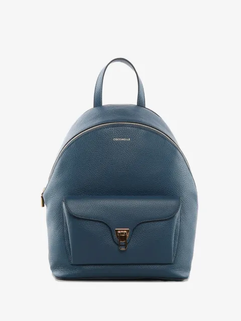 Coccinelle front-pocket leather backpack