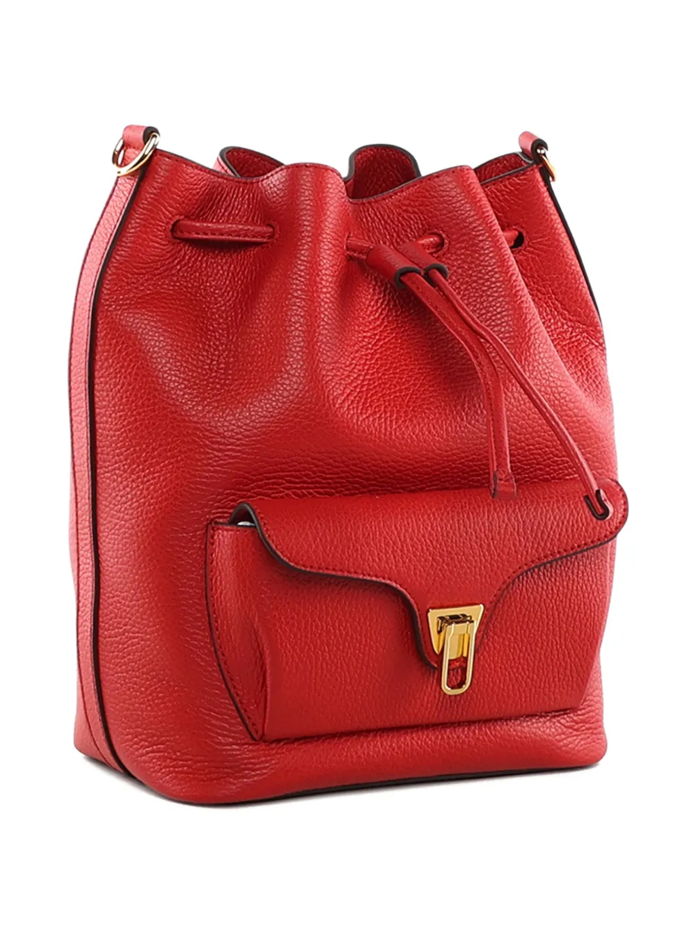 Coccinelle Beat Generation medium leren bucket-tas Rood