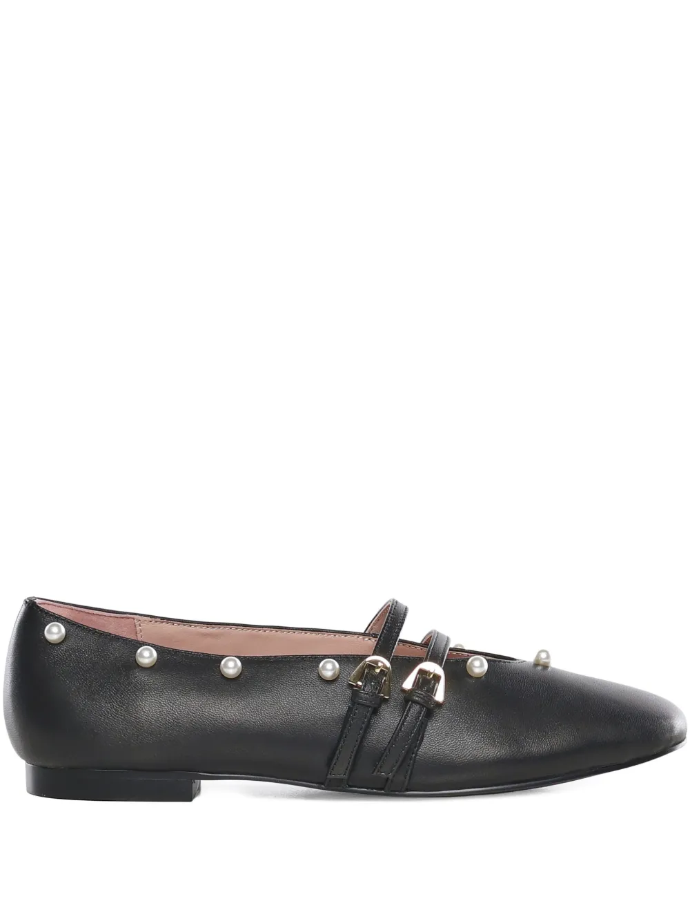 Coccinelle Risako pearl strap ballet flats - Nero