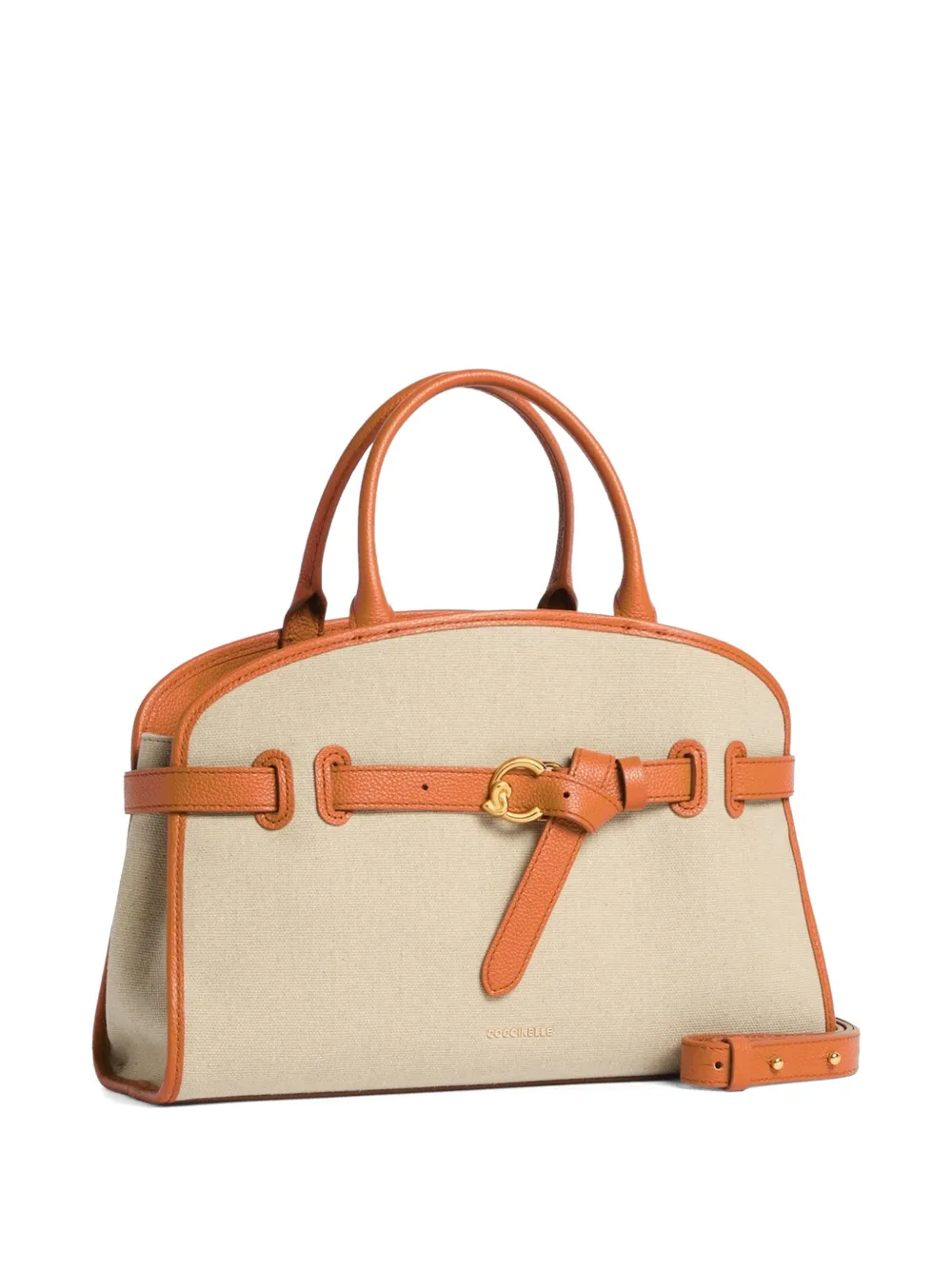 Coccinelle Shopper met leren afwerking Beige