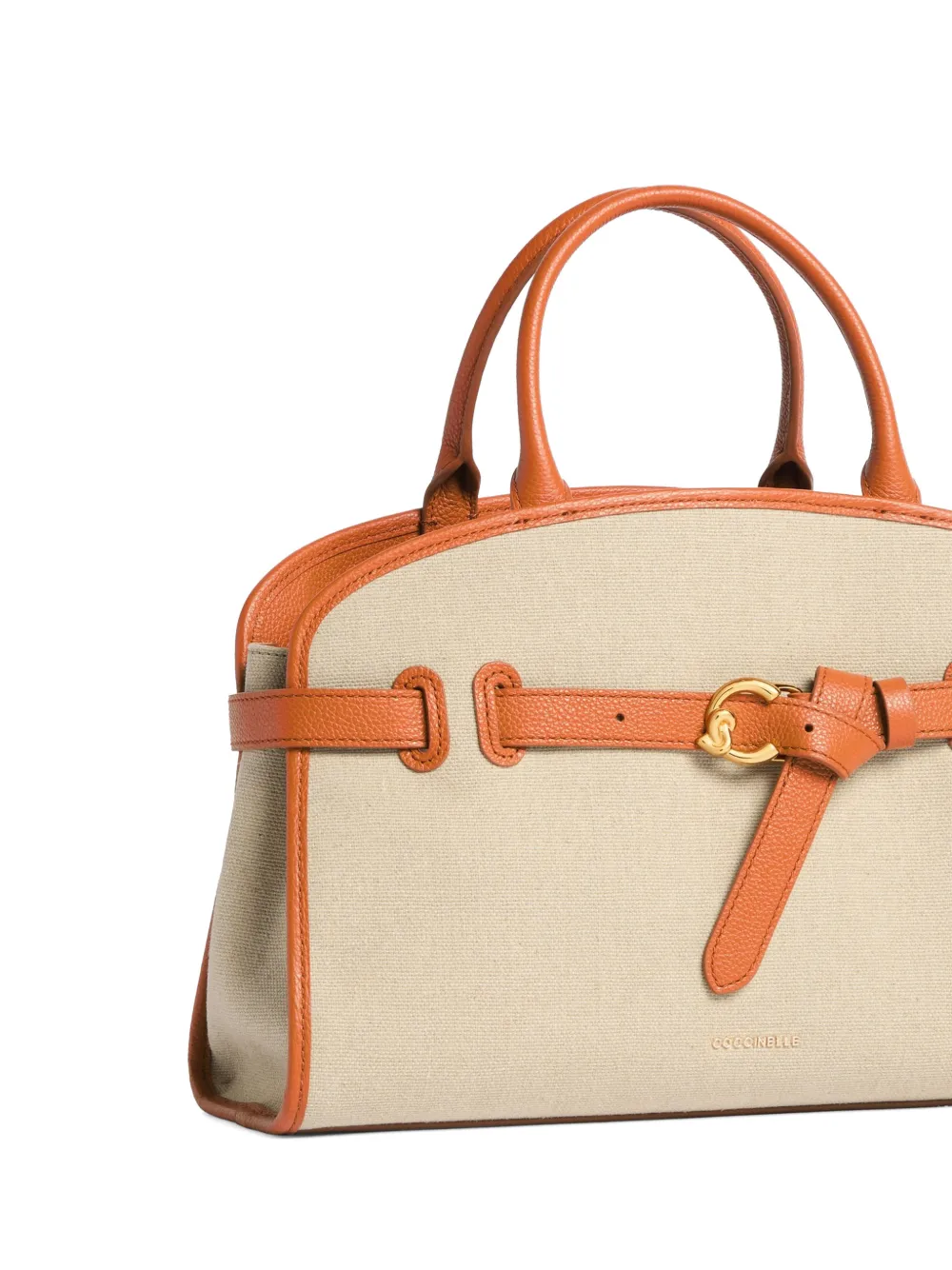 Coccinelle Shopper met leren afwerking Beige