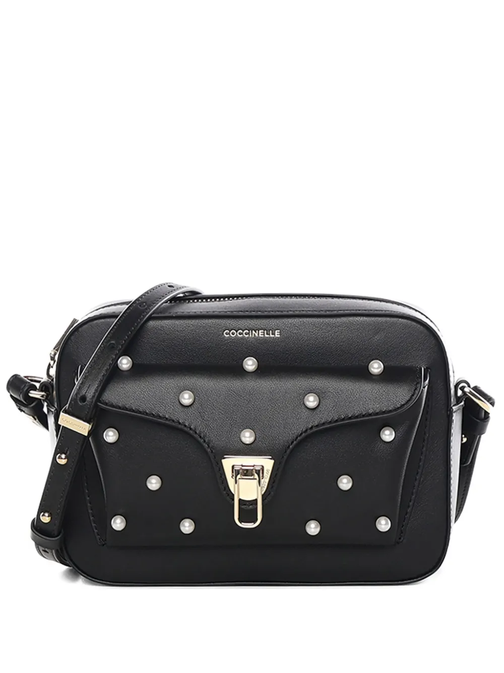 Coccinelle pearl-embellished shoulder bag - Nero
