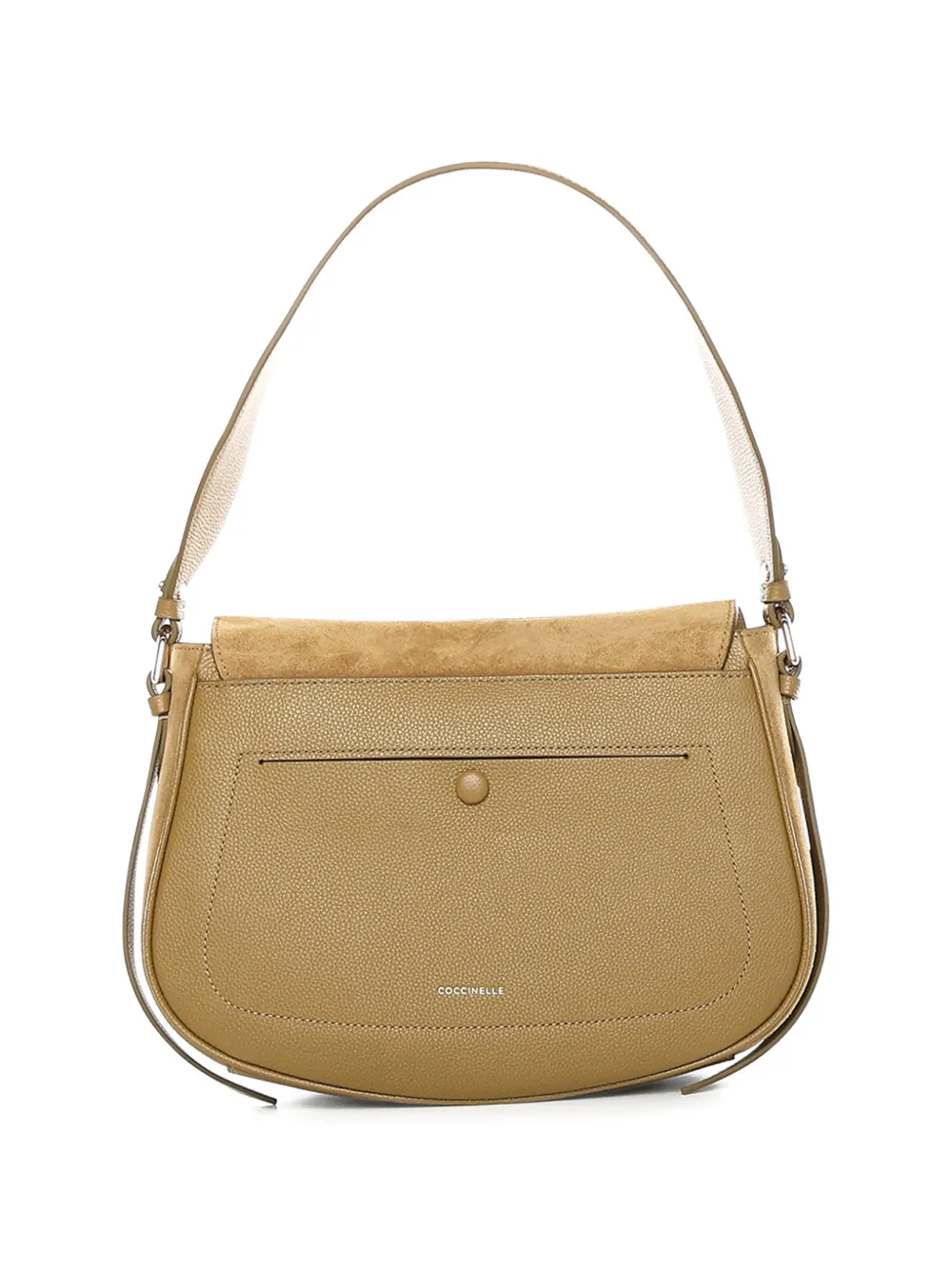 Coccinelle large Mavery strap leather shoulder bag - Beige