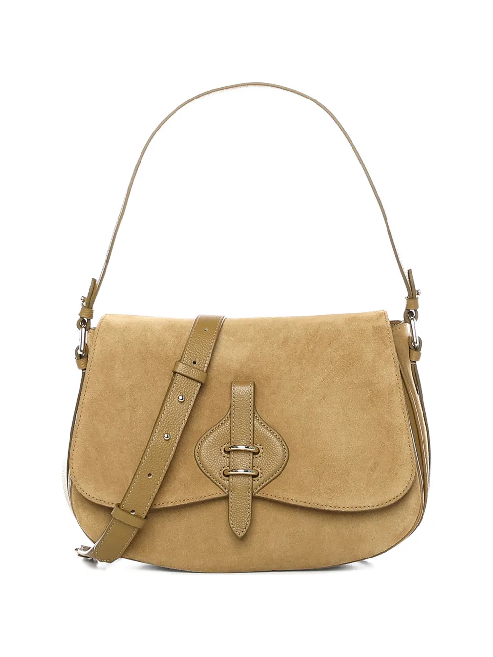 Coccinelle large Mavery strap leather shoulder bag - Toni neutri