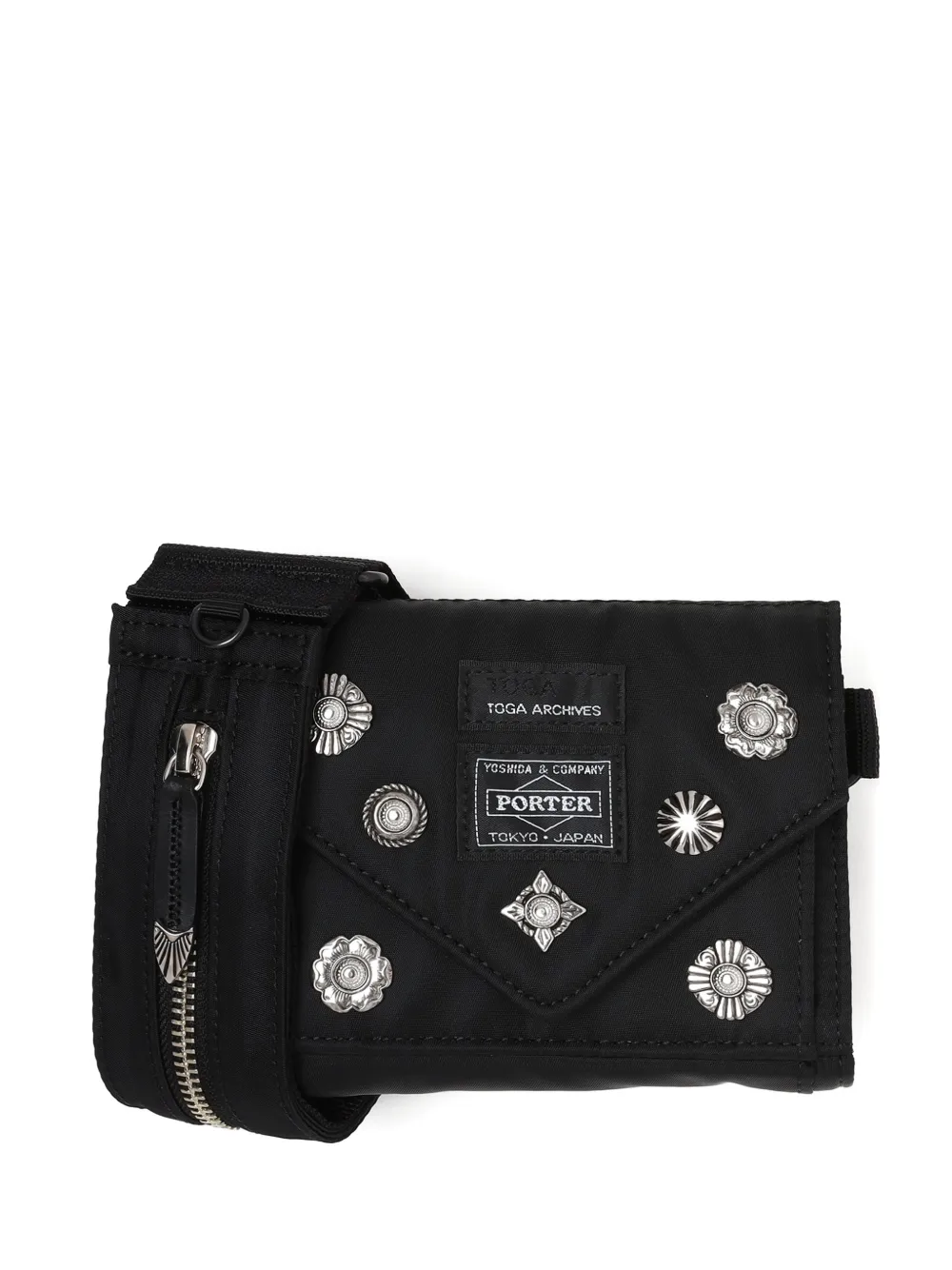 Toga stud-embellished messenger bag - Nero