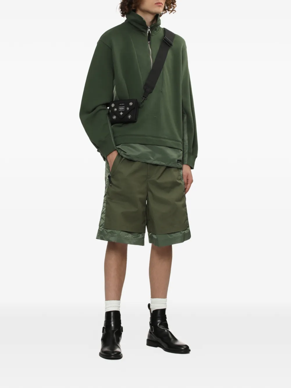 Toga stud-embellished messenger bag - Zwart