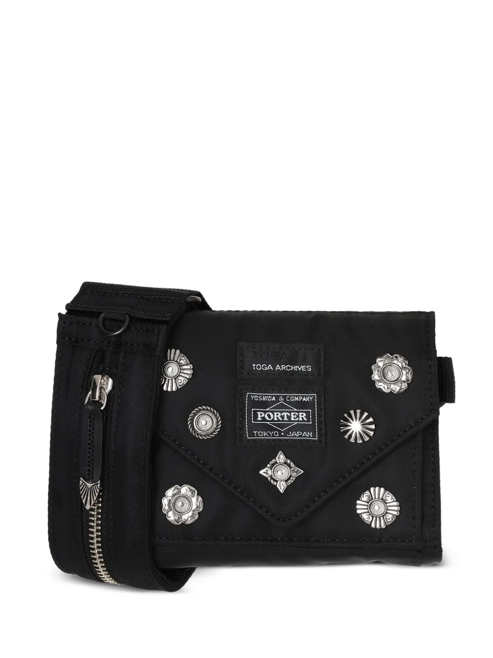 Toga stud-embellished messenger bag - Nero