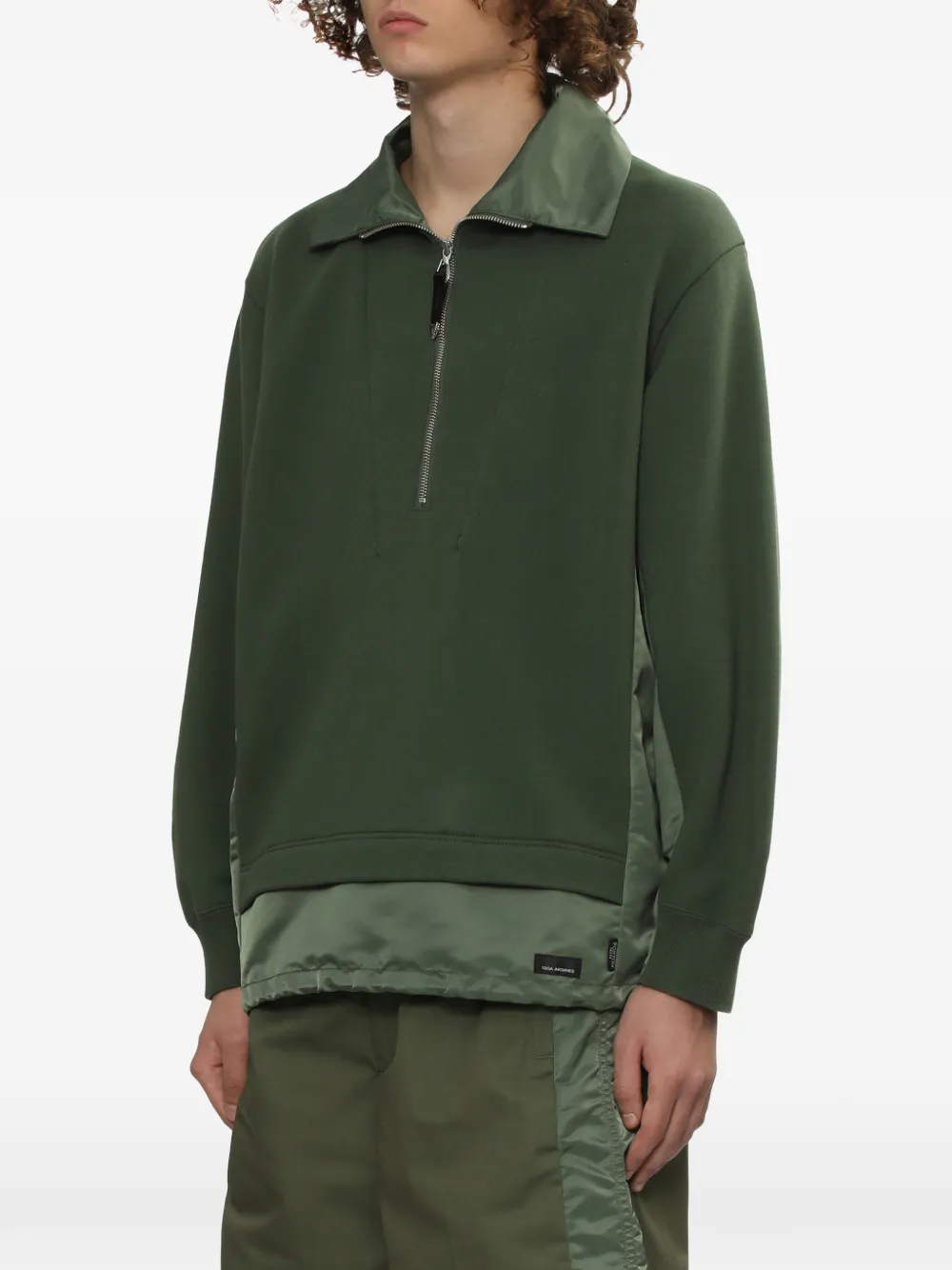  Toga Half-zip Panelled Sweatshirt - Green 