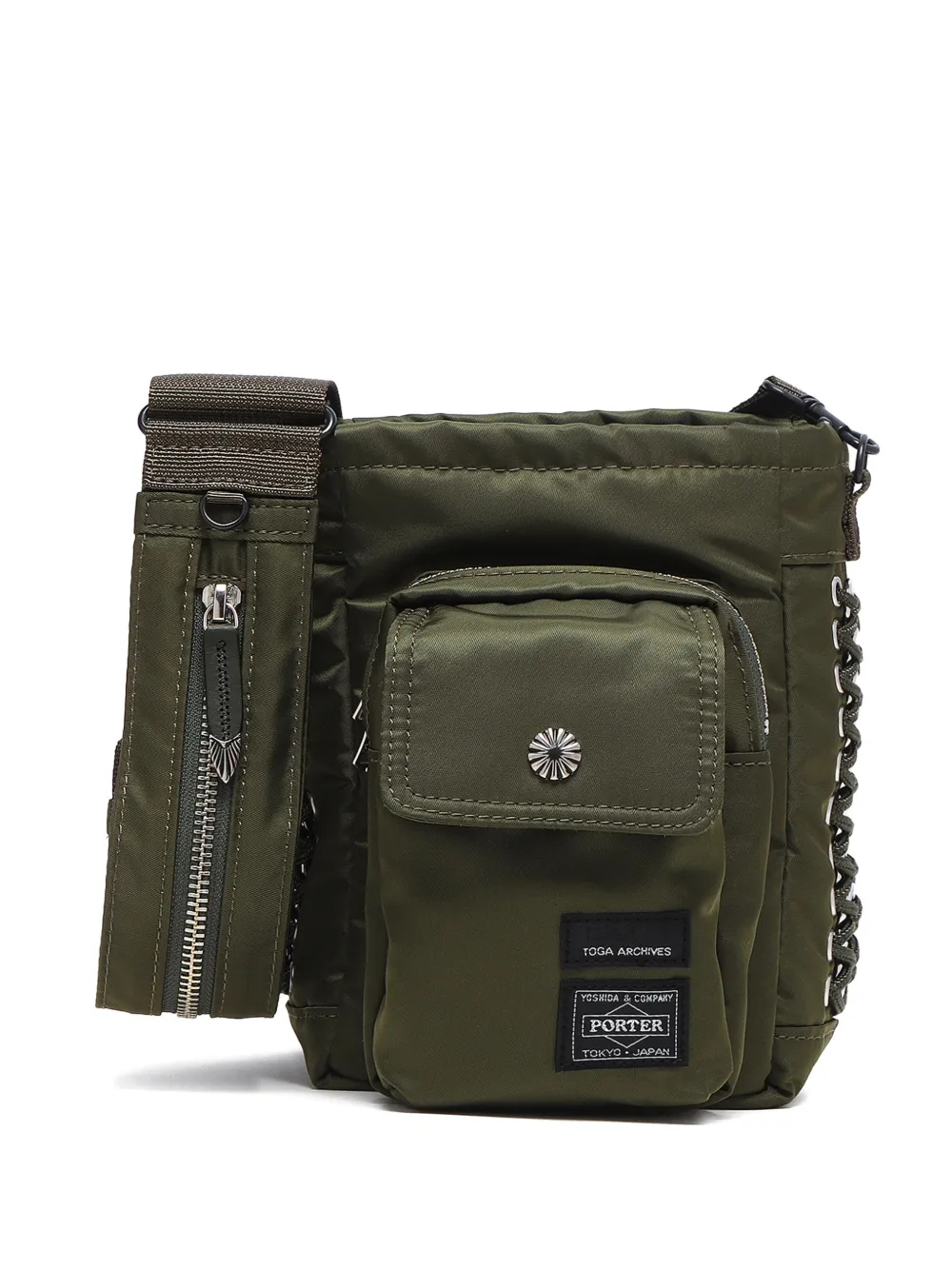 Toga pocket-chain messenger bag - Verde