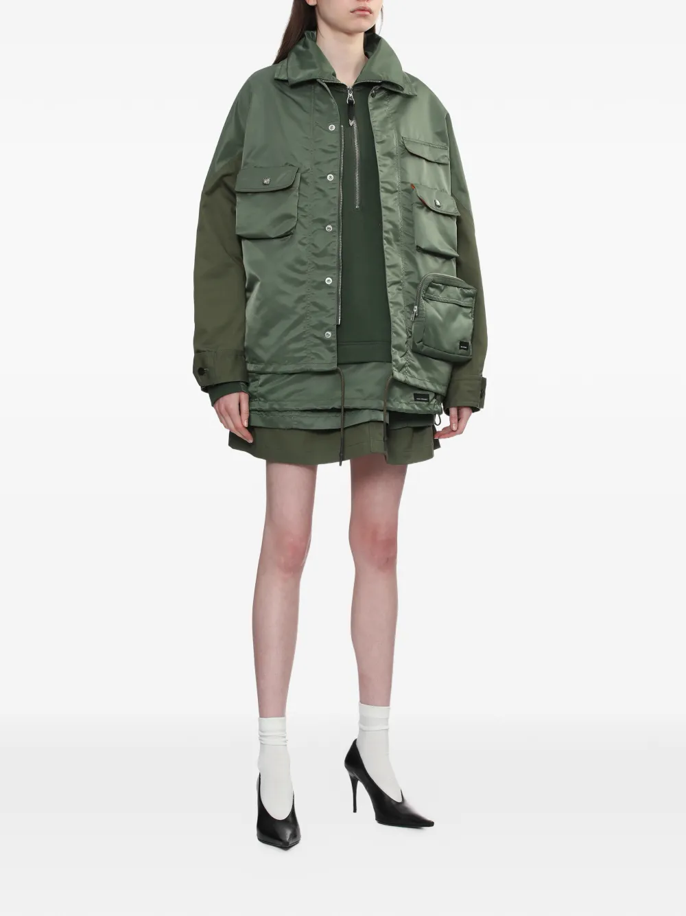 Toga layered mini skirt - Groen