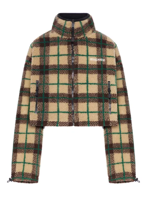 Miu Miu checked zip jacket
