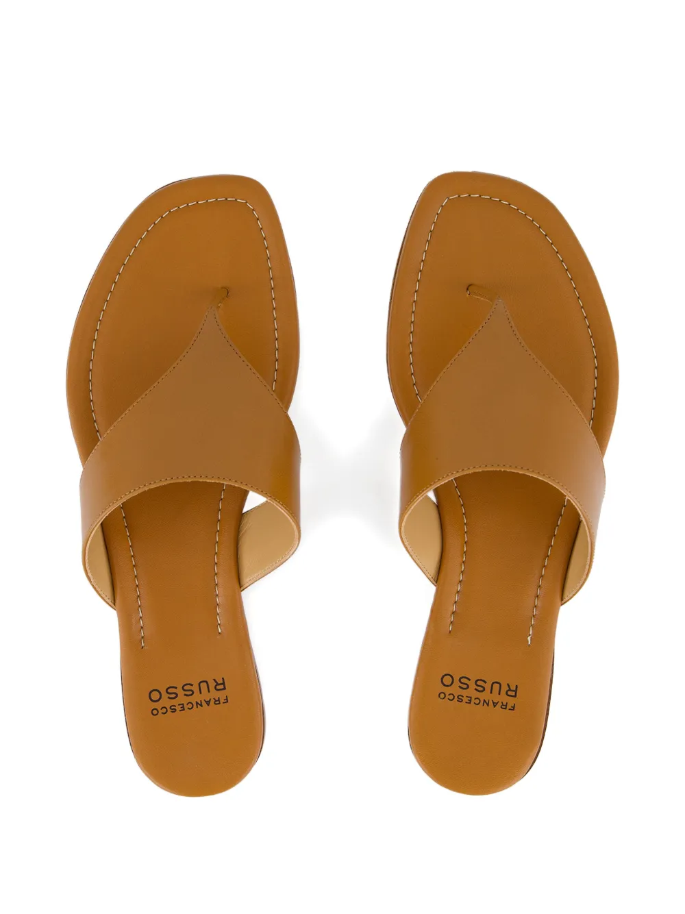 Francesco Russo leather flat sandals Bruin