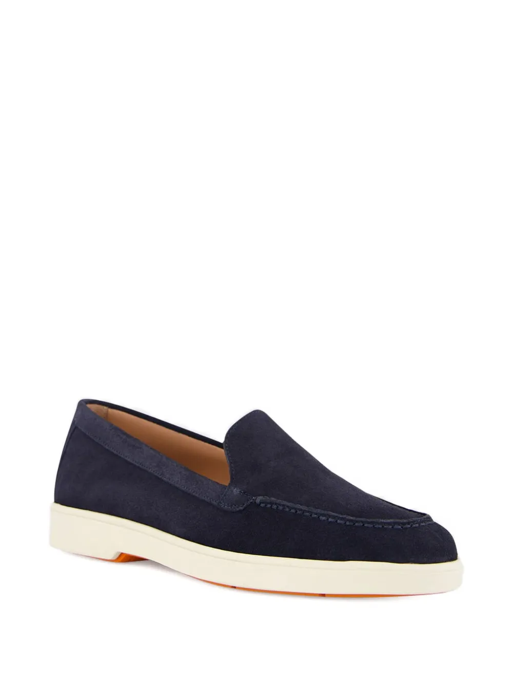Santoni Suède loafers Blauw