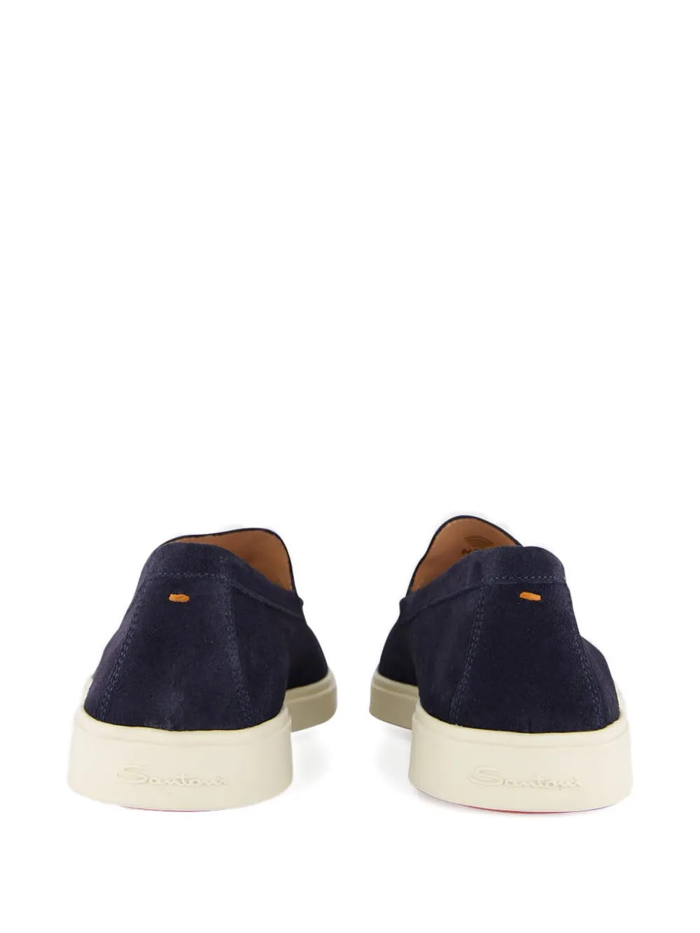 Santoni Suède loafers Blauw