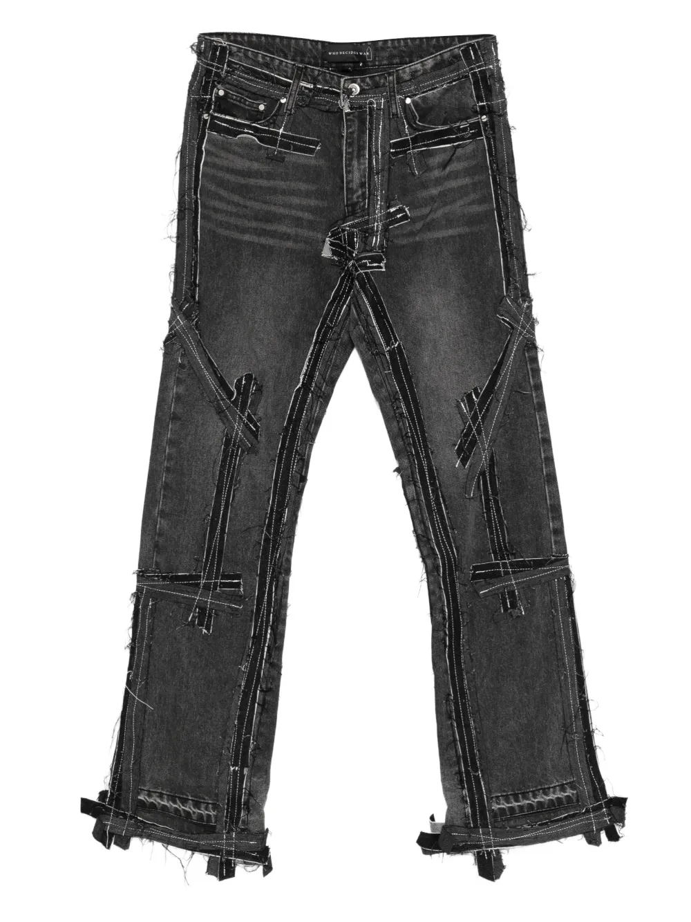 Who Decides War Exposure frayed jeans - Grigio