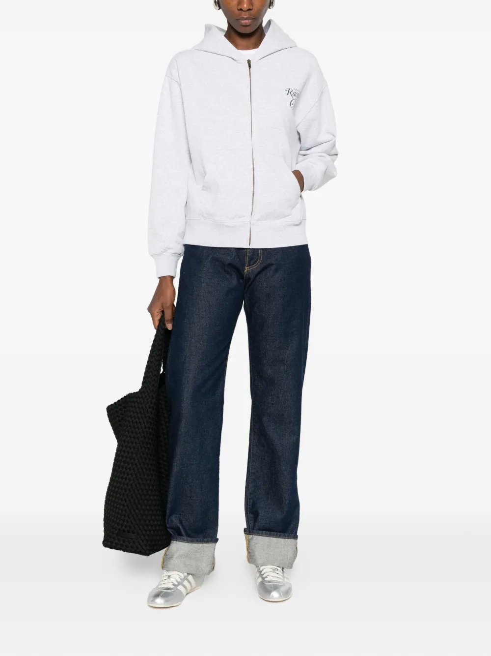 Sporty & Rich zip-up hoodie - Grijs