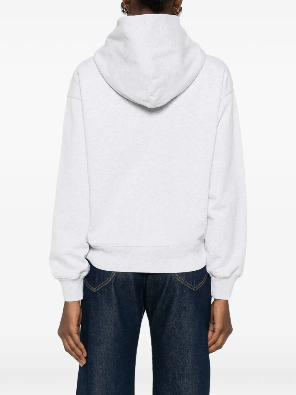 Sporty And Rich Zip-up Hoodie In White