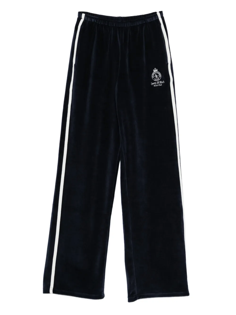Sporty & Rich side-stripe logo-detail track pants - Blu