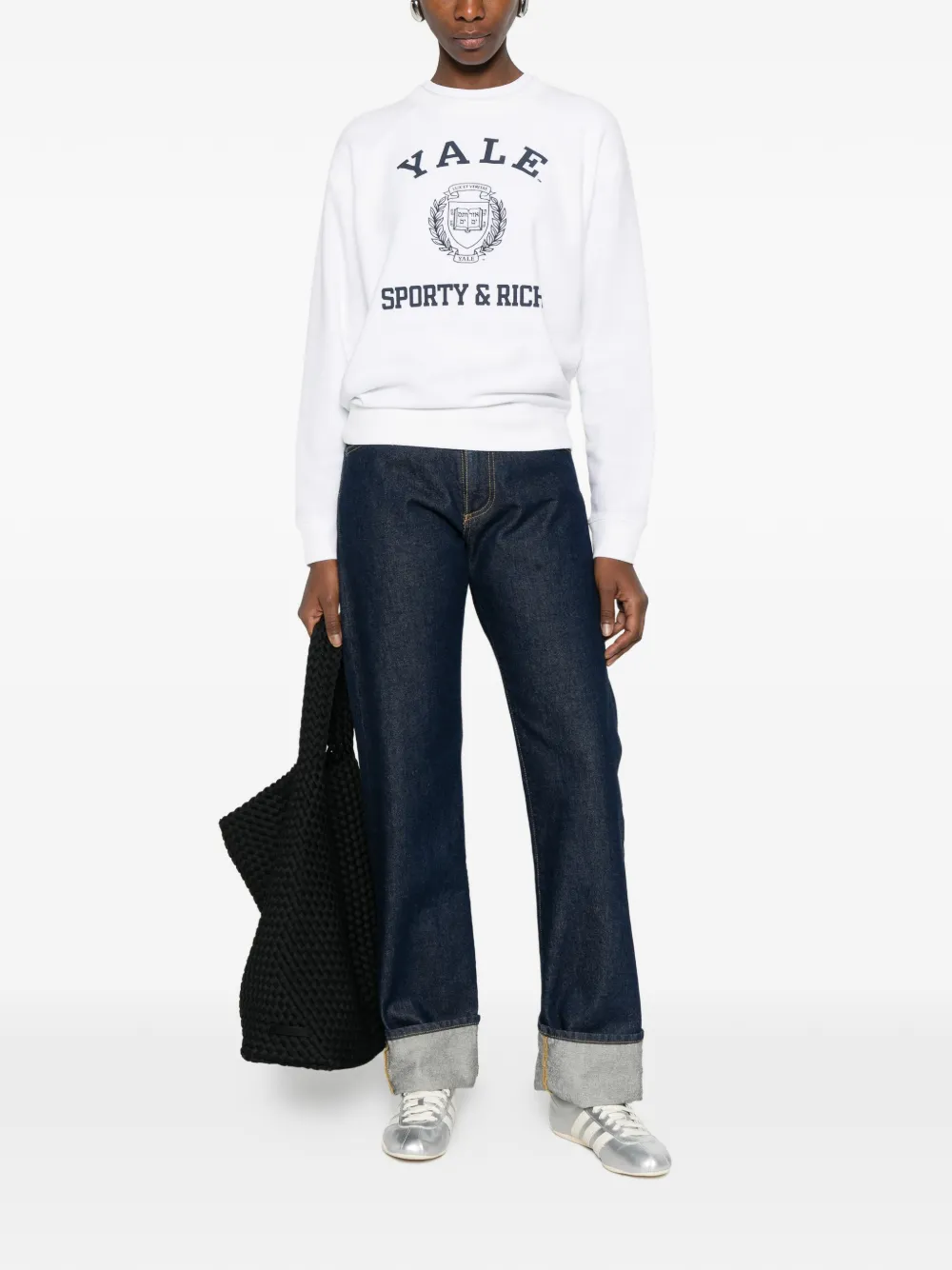 Sporty And Rich Logo-print Sweatshirt In White