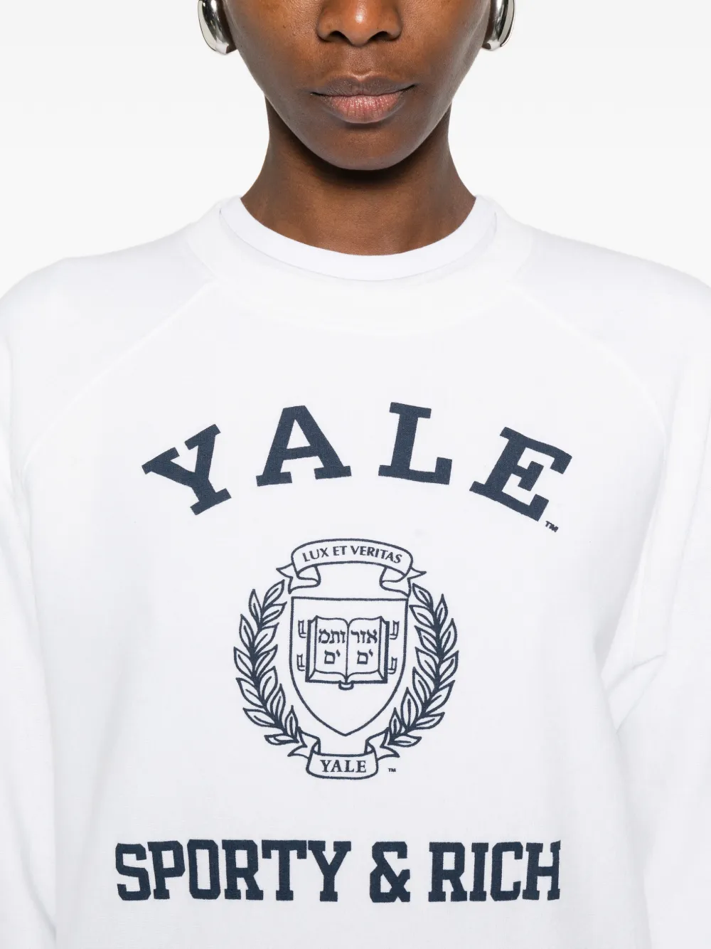Sporty And Rich Logo-print Sweatshirt In White