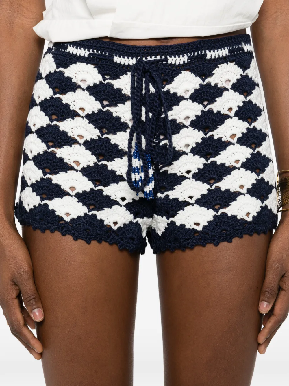 Crochet Drawstring Shorts