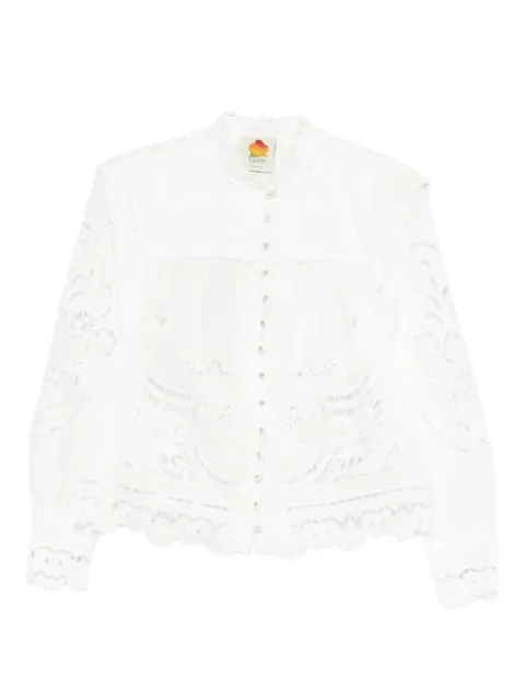 FARM Rio lace embroidered top
