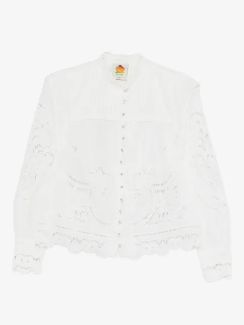 FARM Rio lace embroidered top