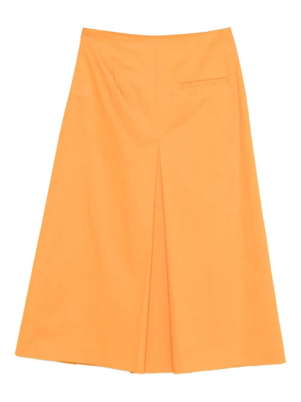 DRHOPE pleated slit skirt - Oranje