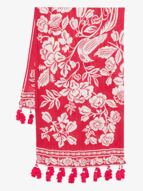 FARM Rio bird floral-print beach cover-up
