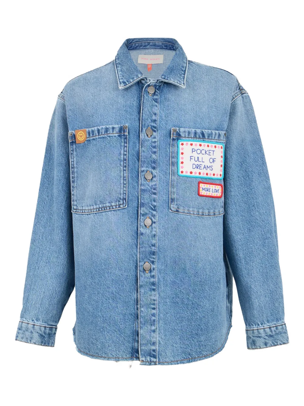 Mira Mikati patch-detail denim shirt - Blue
