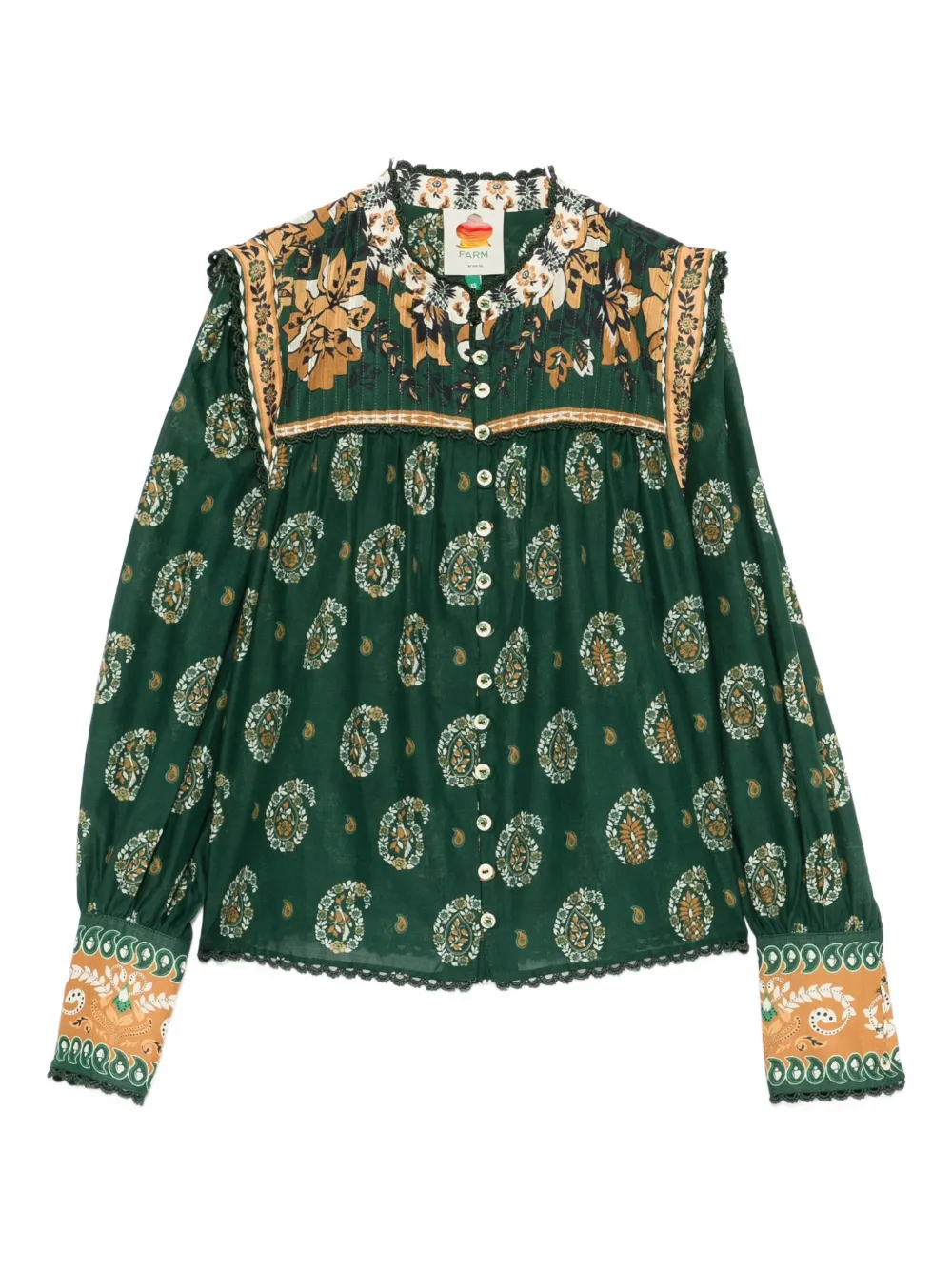 FARM Rio Tayla paisley-print shirt - Verde