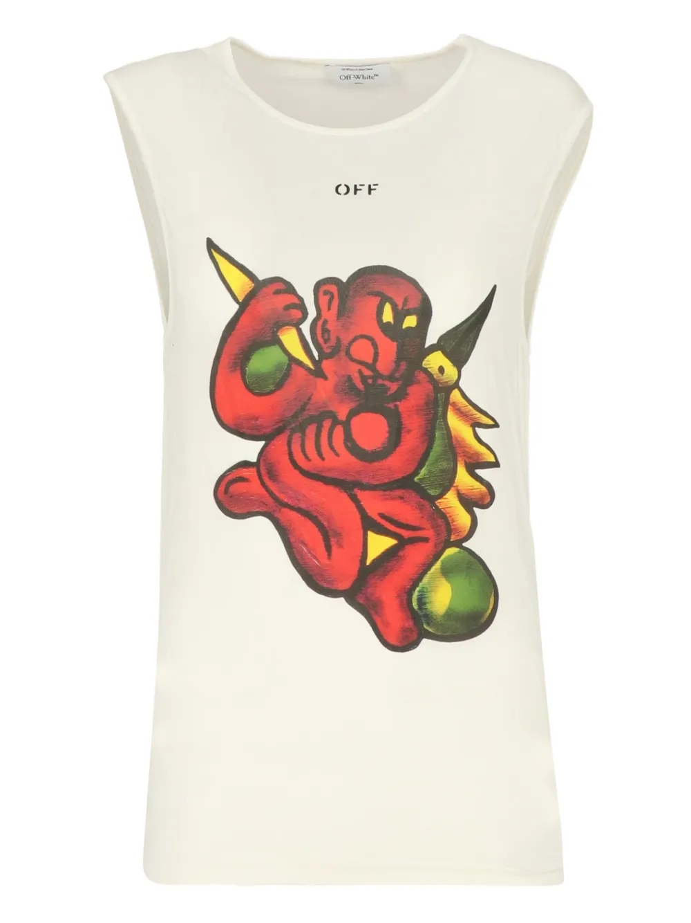 Off-White playera con motivo gráfico | neutro | Image 1