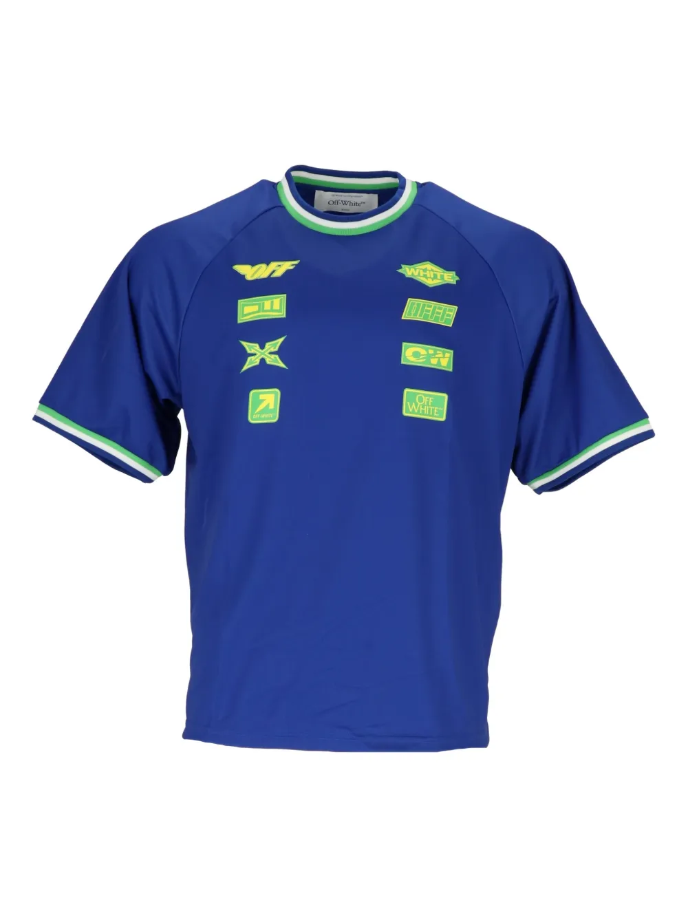 Off-white Multi-patch T-shirt In Blue