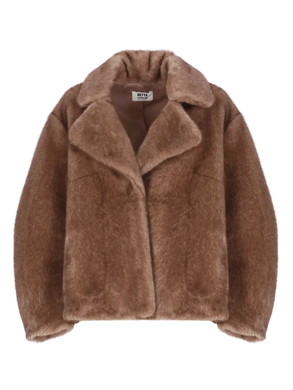 Betta Corradi manteau à revers crantés | marron | Image 1