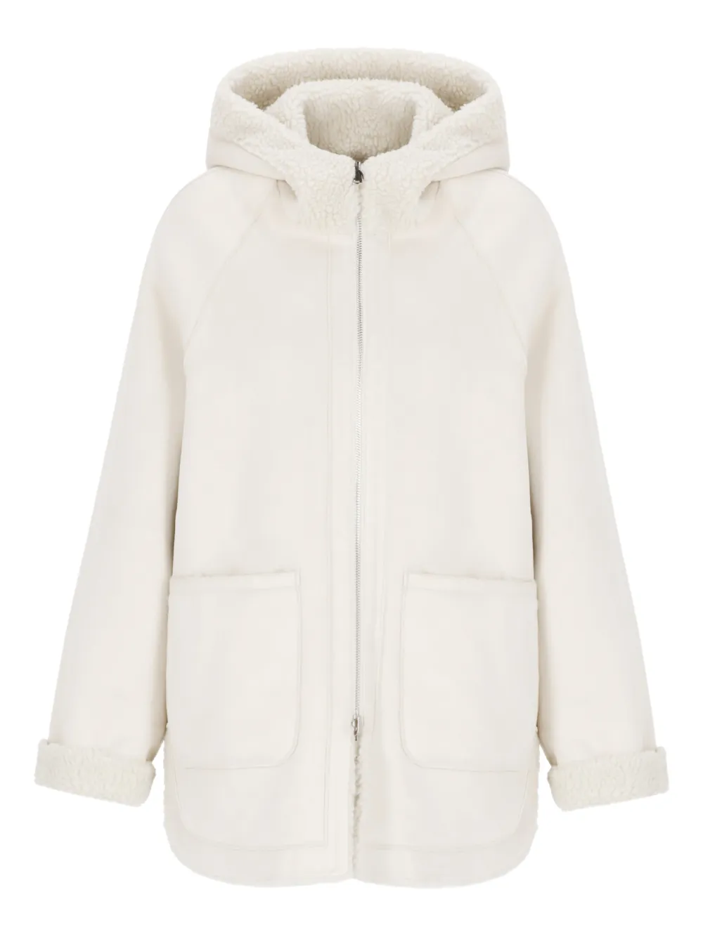 Betta Corradi reversible hooded coat | Neutrals | Image 1