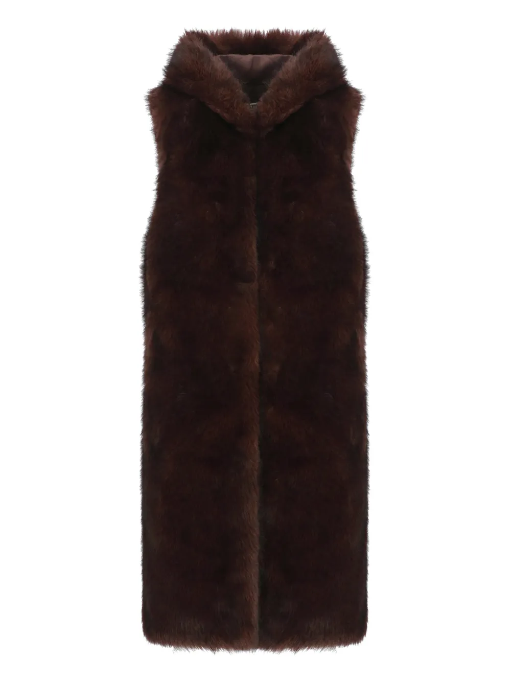 Betta Corradi Syntetic Fur Vest In Brown
