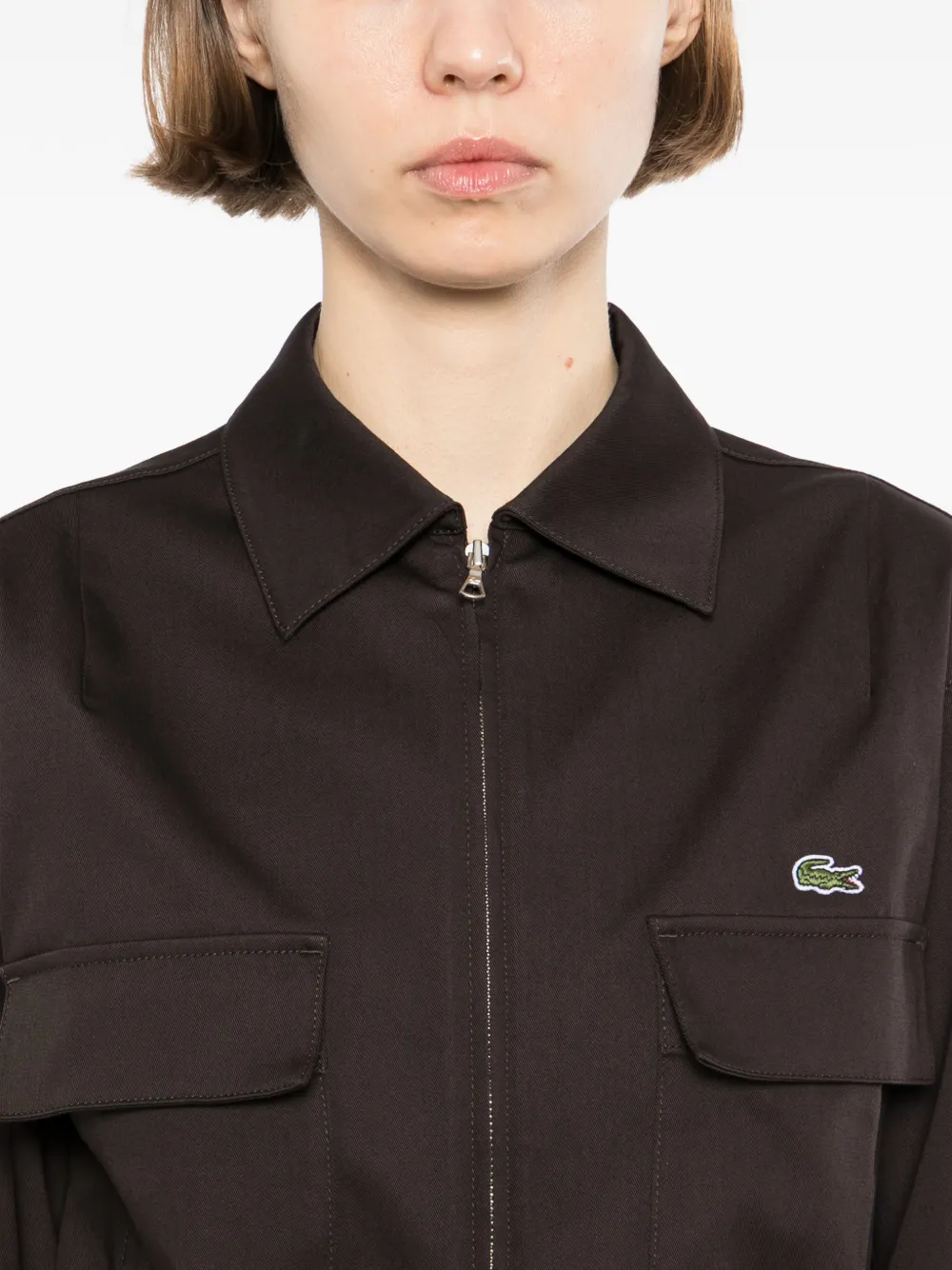 Lacoste Playsuit met polokraag Bruin