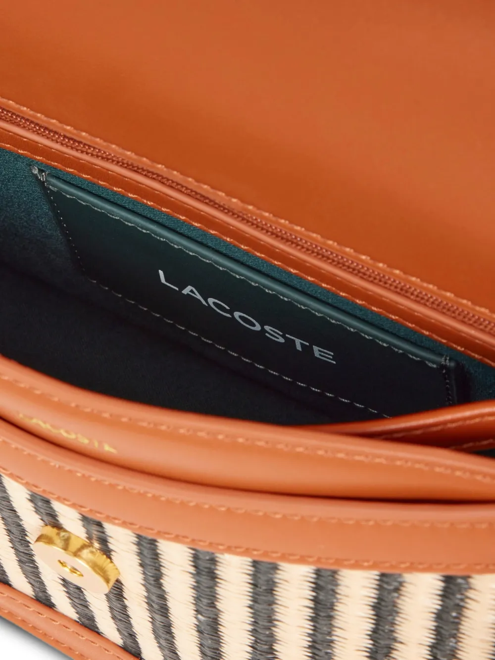 Lacoste Leren schoudertas Beige
