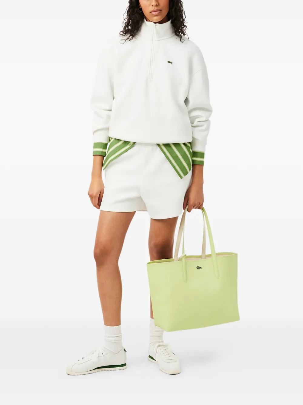 Lacoste Anna omkeerbare shopper met logo Groen