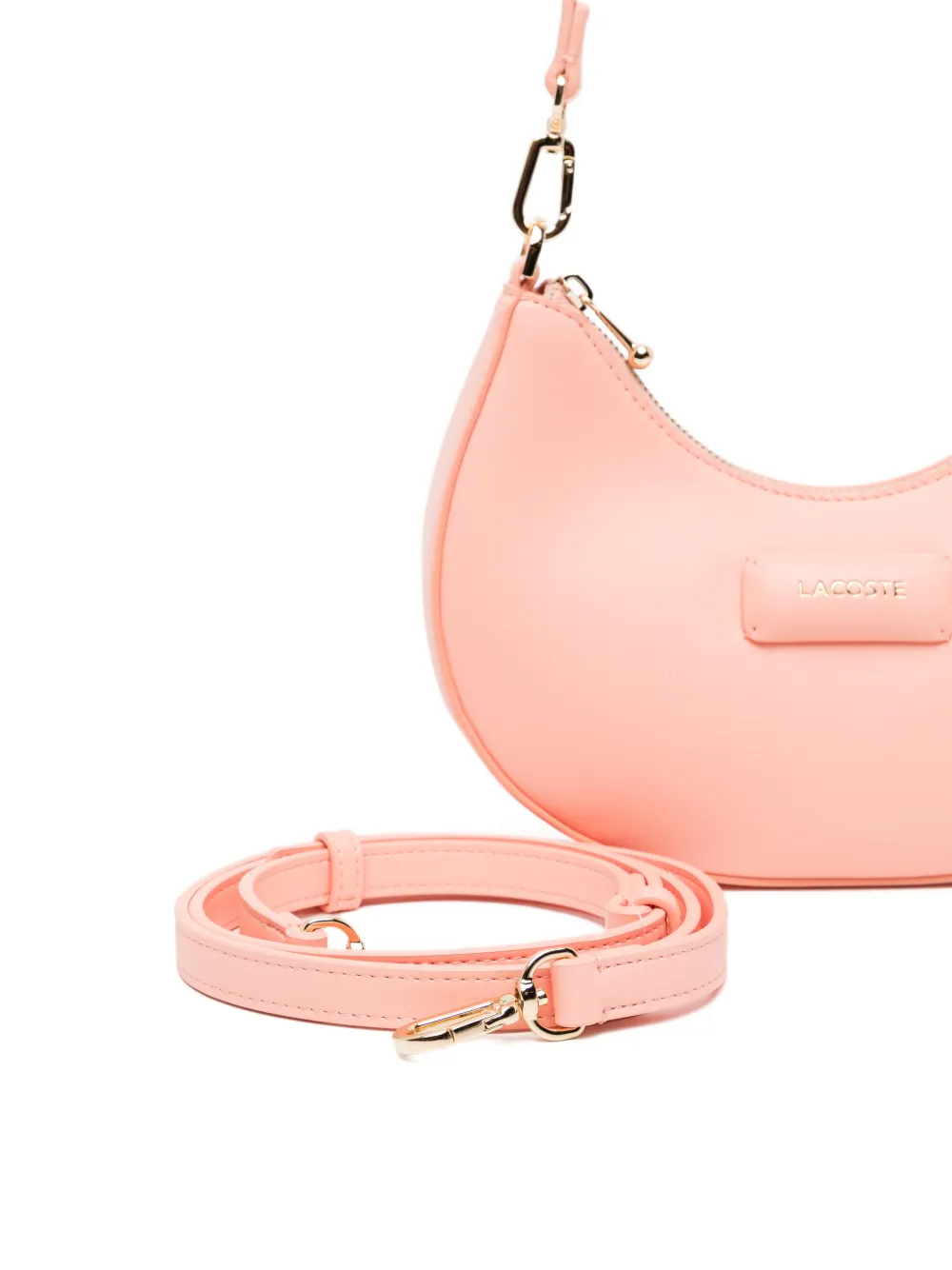 Lacoste Schoudertas met logoplakkaat Roze