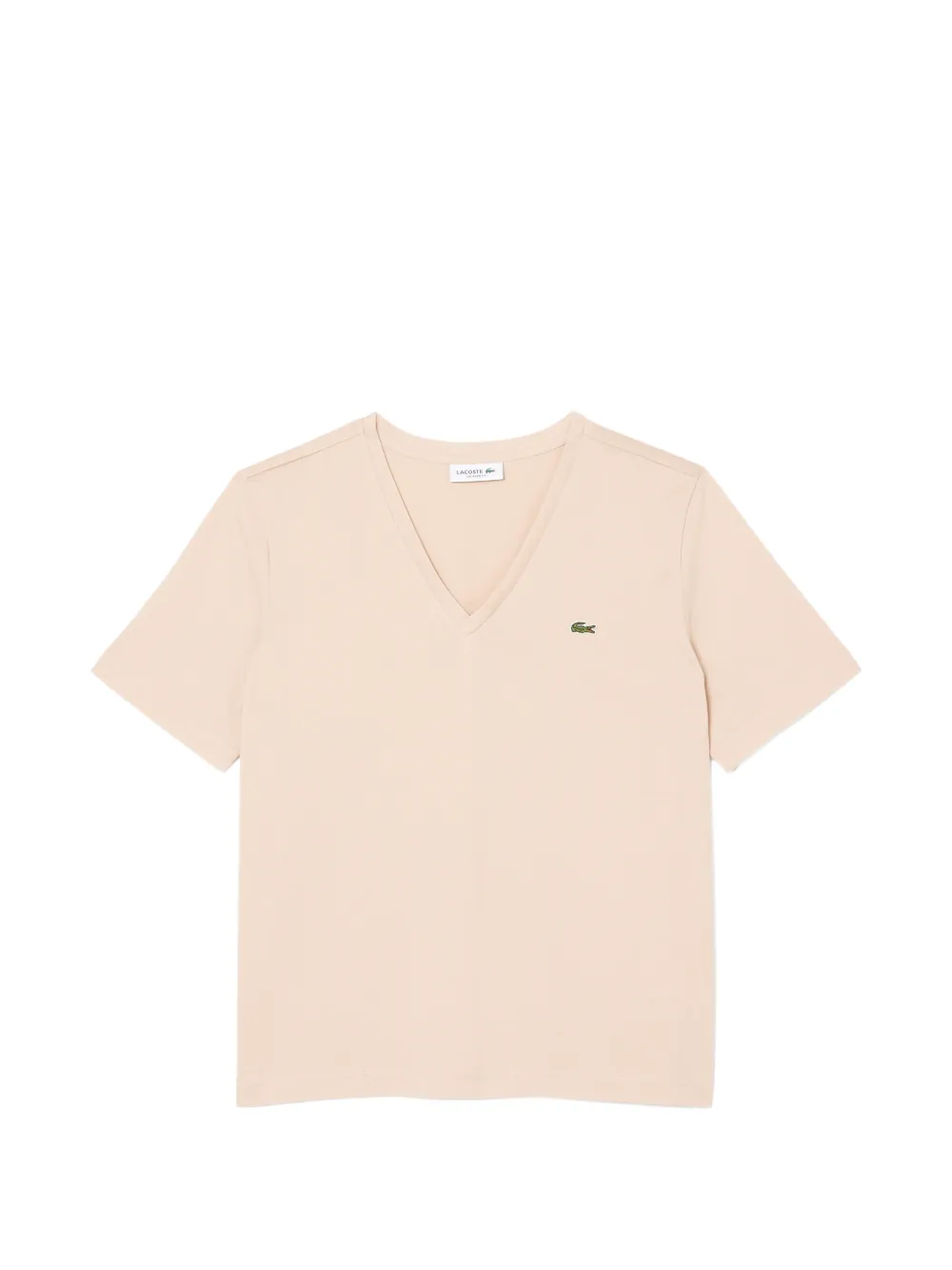 Lacoste V-neck T-shirt - Nude